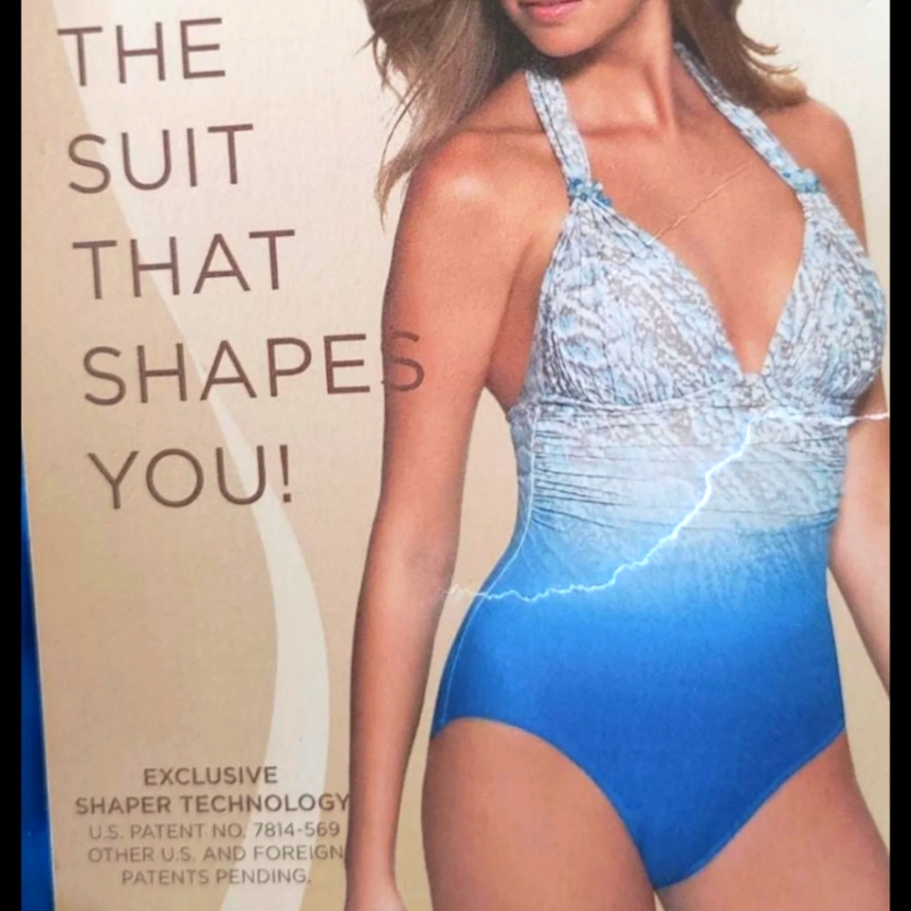 💕Coco Reef sexy contouring lifting tummy control swimsuit royal blue xs s 32c